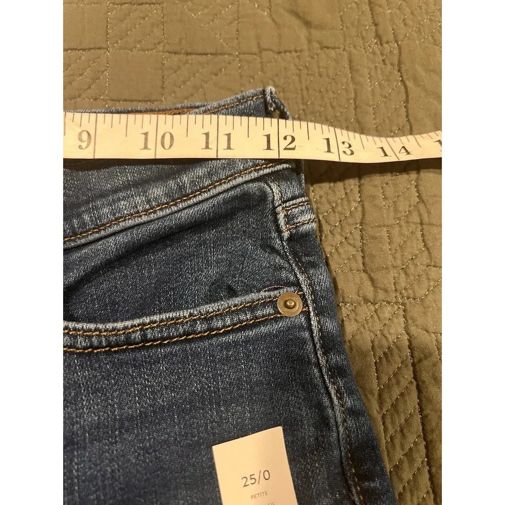 Banana Republic Women's Blue Jeans Size 25/0 Petite Wide Leg NWT Msrp‎ $90.00